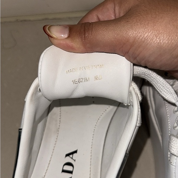 Prada Classic White Lace-Up Sneakers - Picture 7 of 7